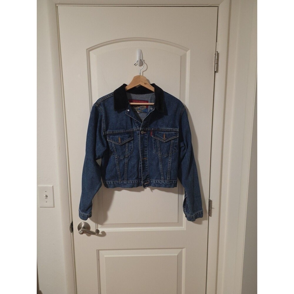 VINTAGE CLAUDIO AGNELLI Blue JEAN Chore JACKET SZ M Retro 80s 90s